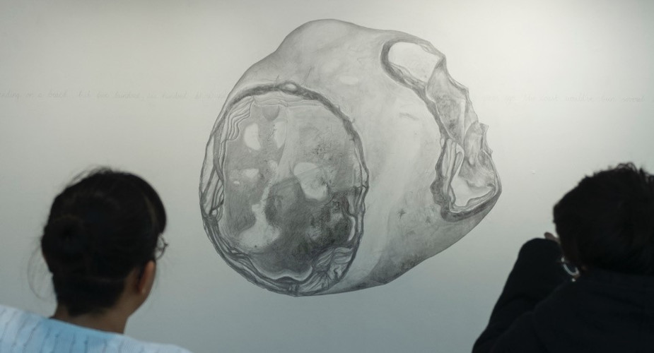 Charcoal mural